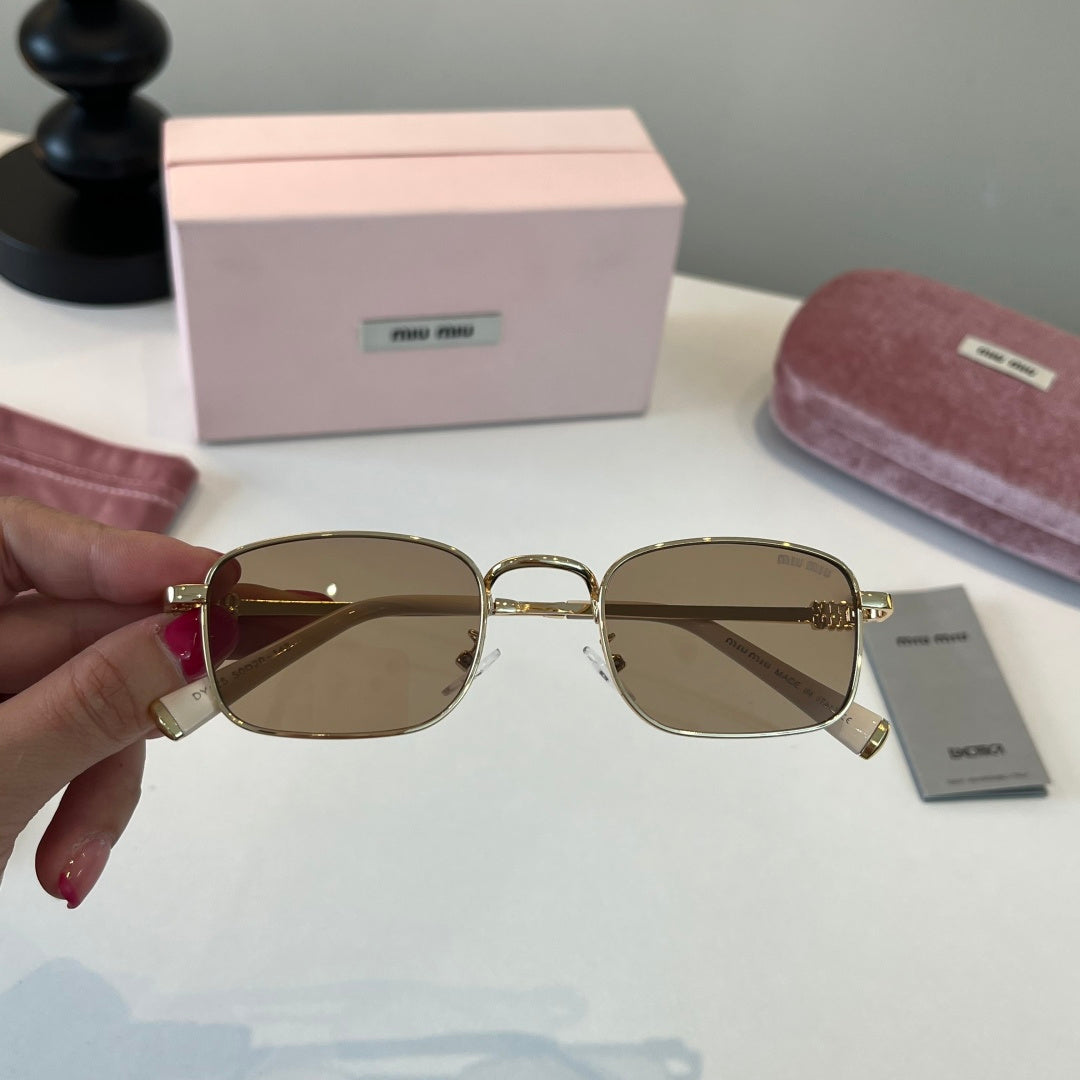 Miu Miu Metal Fashion Brown Lens Sunglasses for Men & Women - detail image 5
