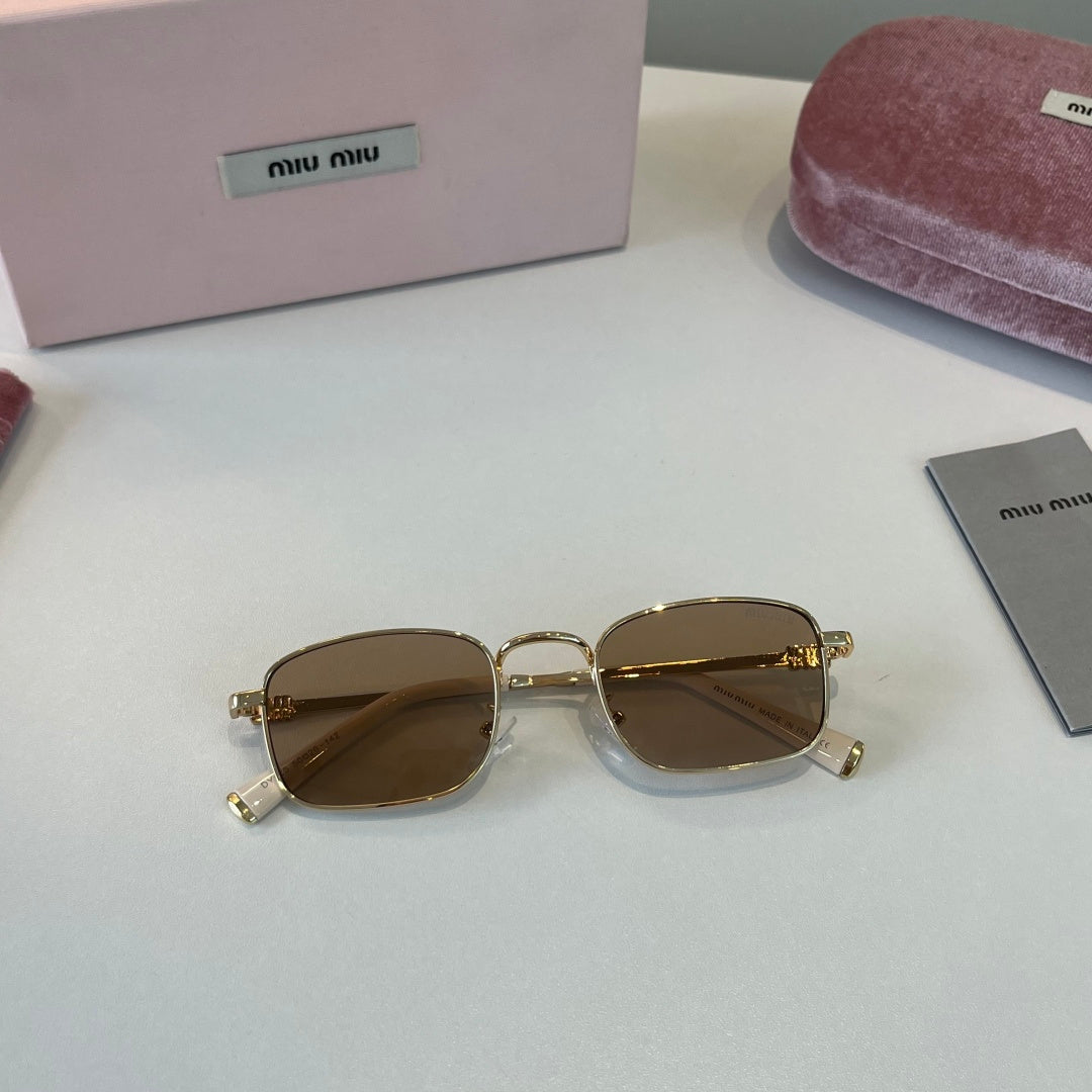 Miu Miu Metal Fashion Brown Lens Sunglasses for Men & Women - detail image 4