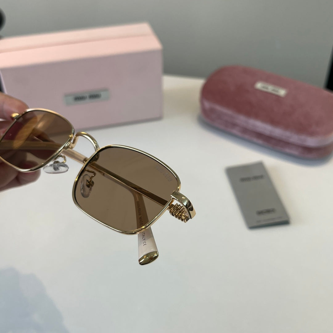 Miu Miu Metal Fashion Brown Lens Sunglasses for Men & Women - detail image 6