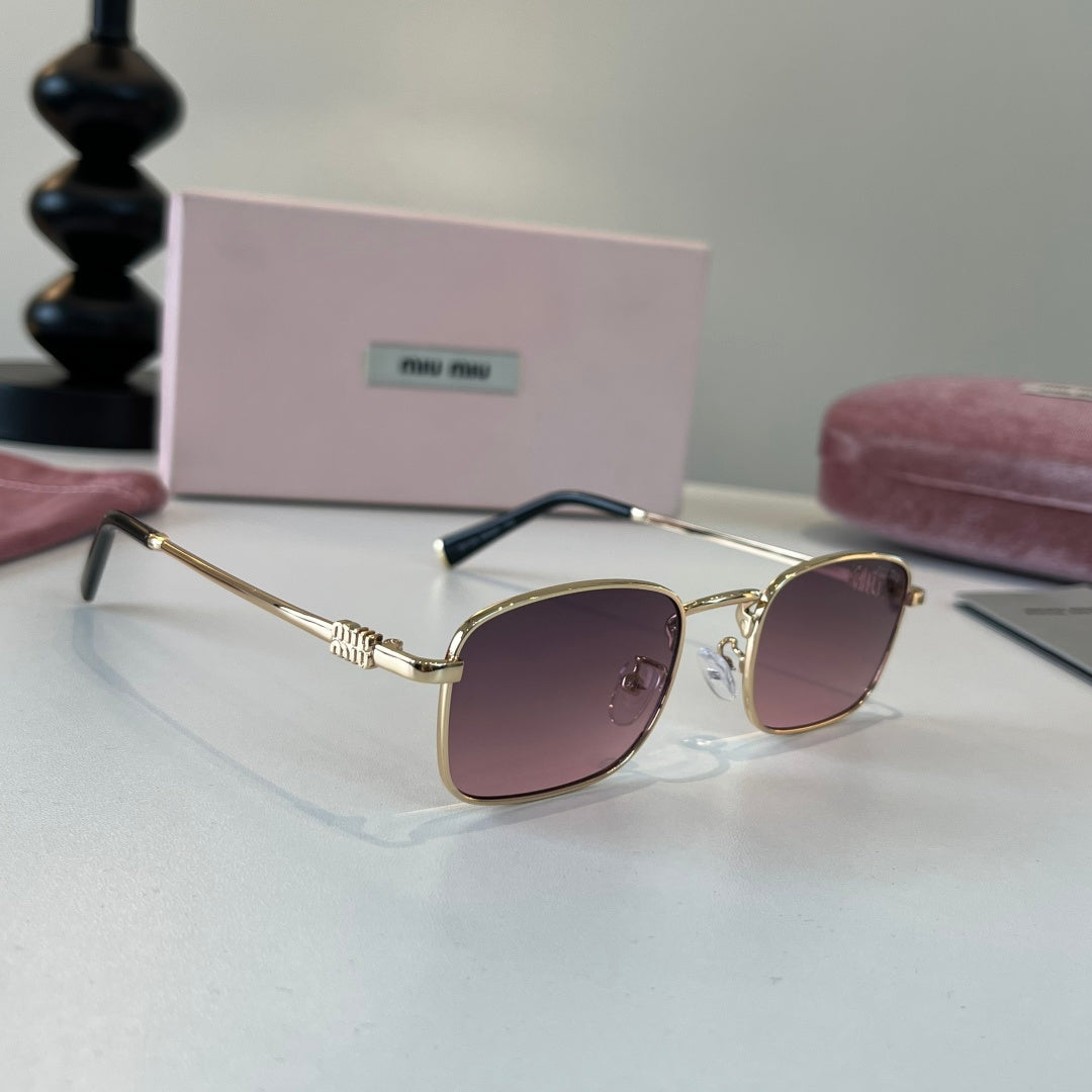 Miu Miu Metal Fashion Silver Lens Sunglasses for Men & Women - 487714