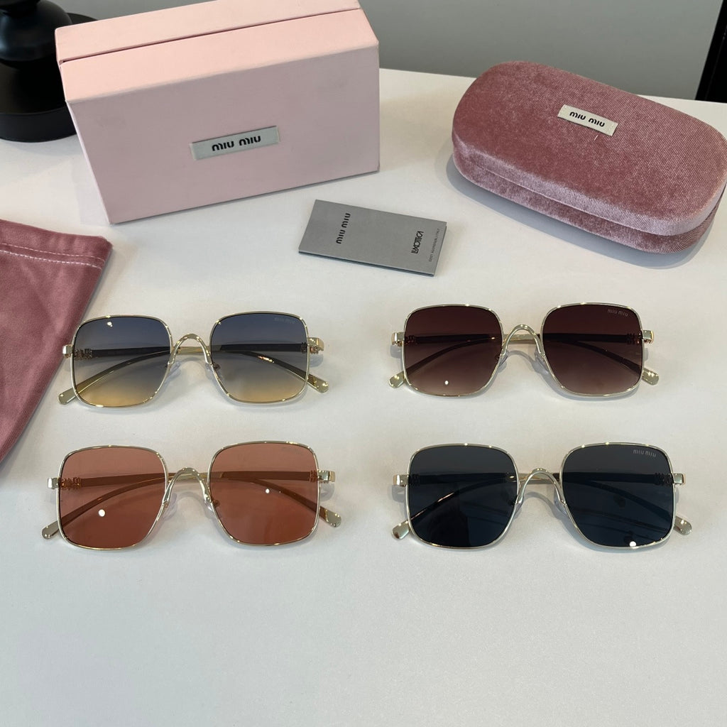 Miu Miu Metal Fashion Red Lens Sunglasses for Men & Women - detail image 11