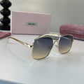 Miu Miu Metal Fashion Silver Lens Sunglasses for Men & Women - 487716