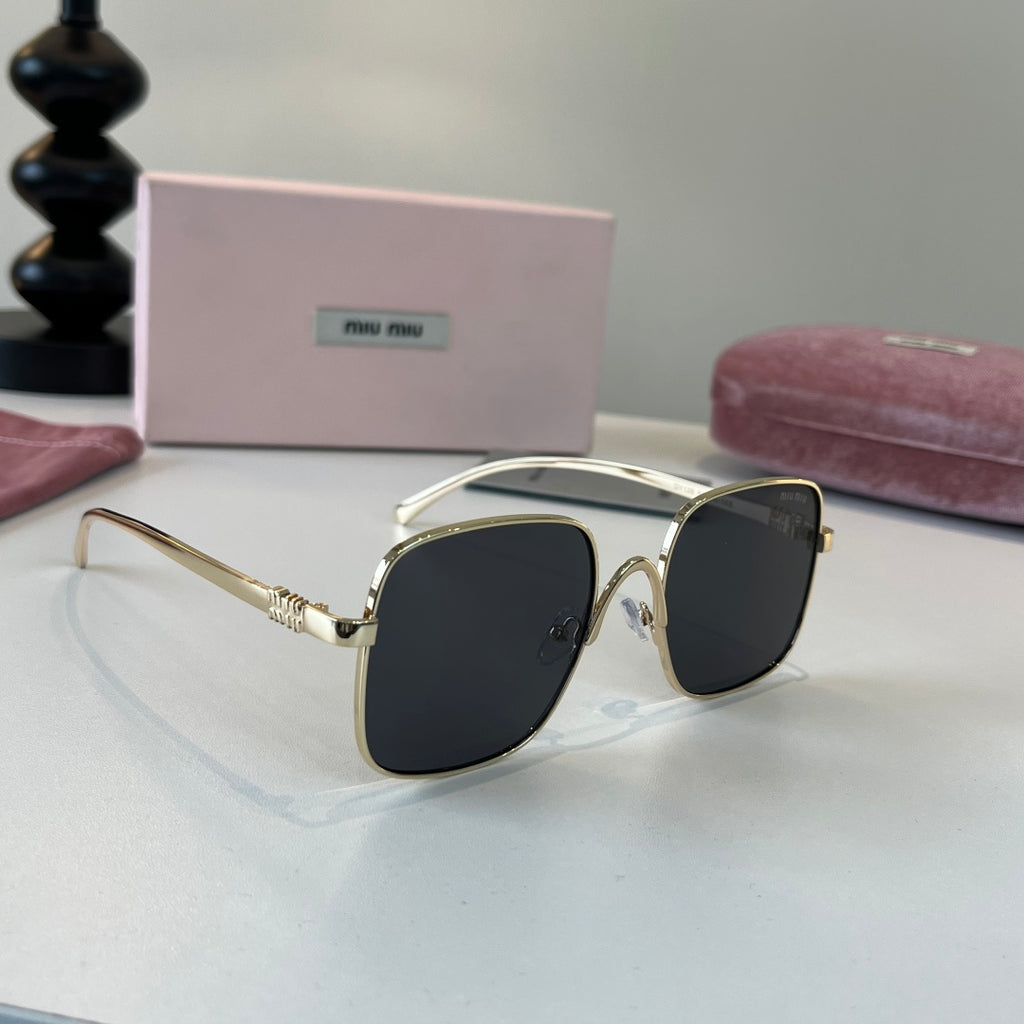 Miu Miu Metal Fashion Silver Lens Sunglasses for Men & Women