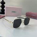 Miu Miu Metal Fashion Silver Lens Sunglasses for Men & Women - 449769