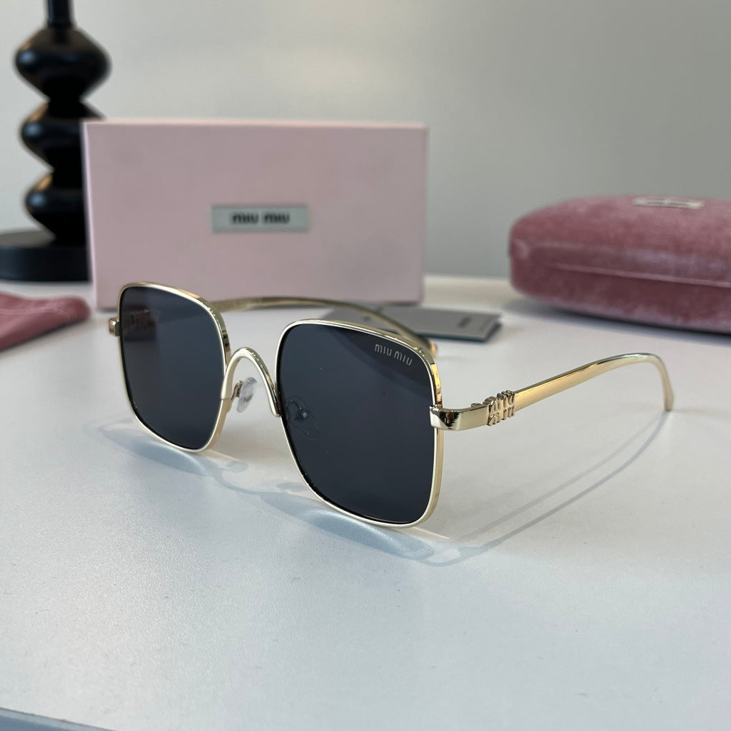 Miu Miu Metal Fashion Silver Lens Sunglasses for Men & Women - detail image 3