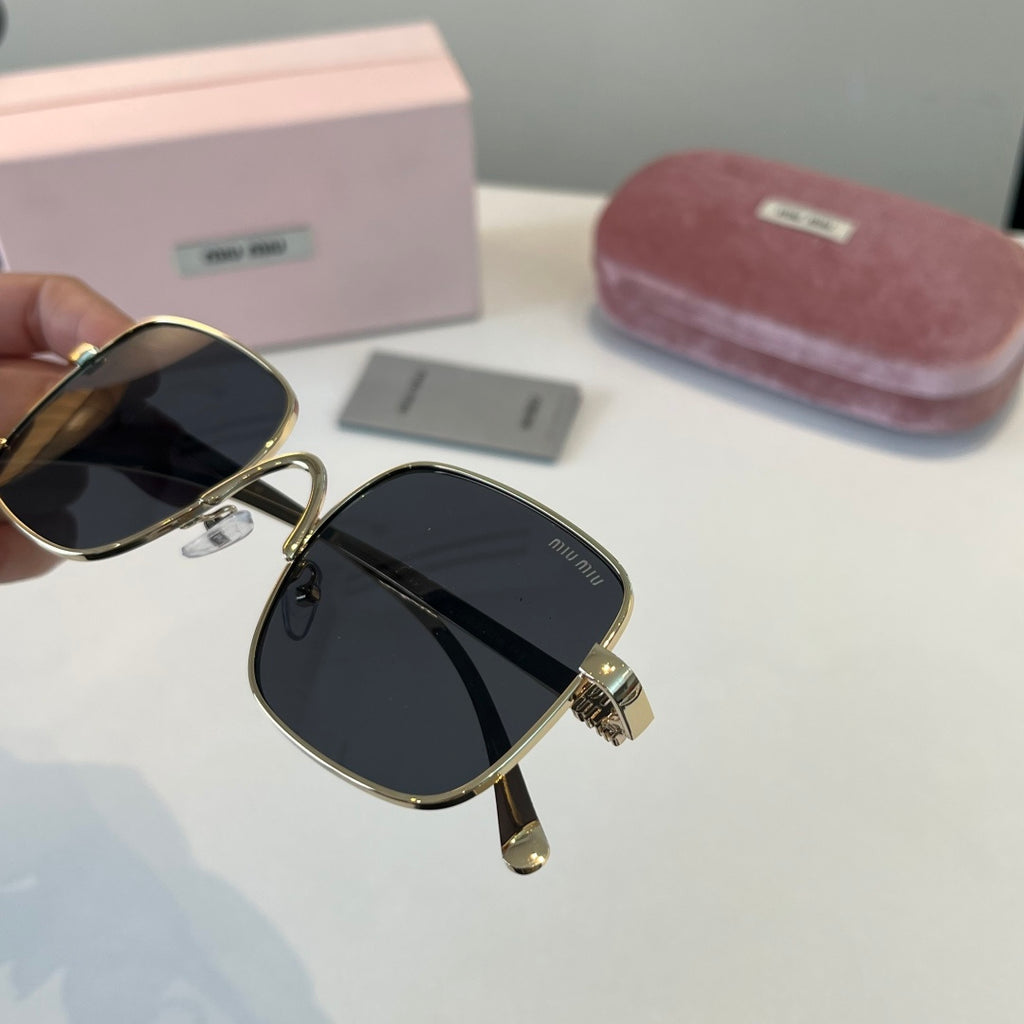 Miu Miu Metal Fashion Silver Lens Sunglasses for Men & Women - detail image 4