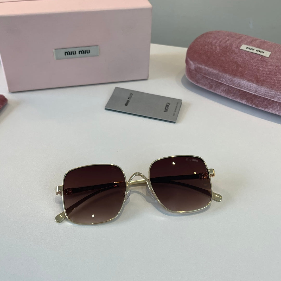 Miu Miu Metal Fashion Red Lens Sunglasses for Men & Women - detail image 4