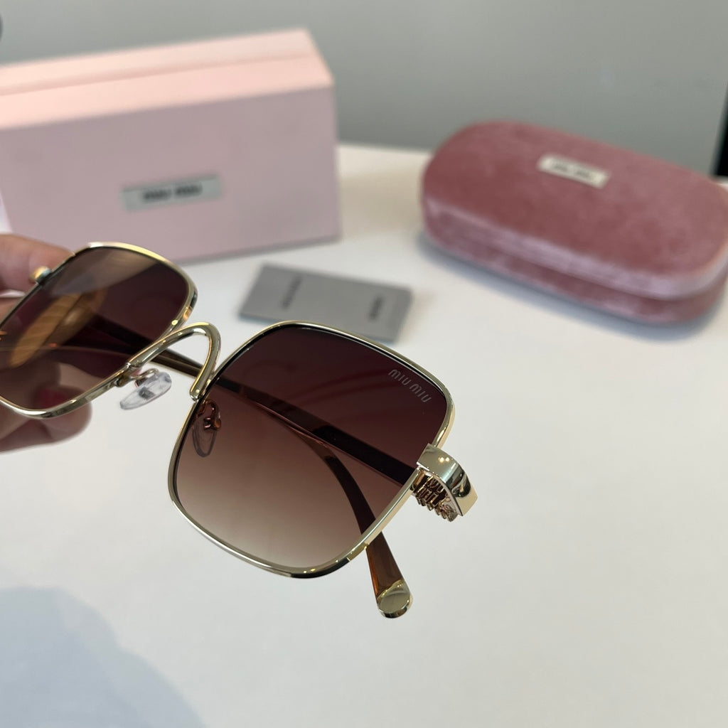 Miu Miu Metal Fashion Red Lens Sunglasses for Men & Women - detail image 6