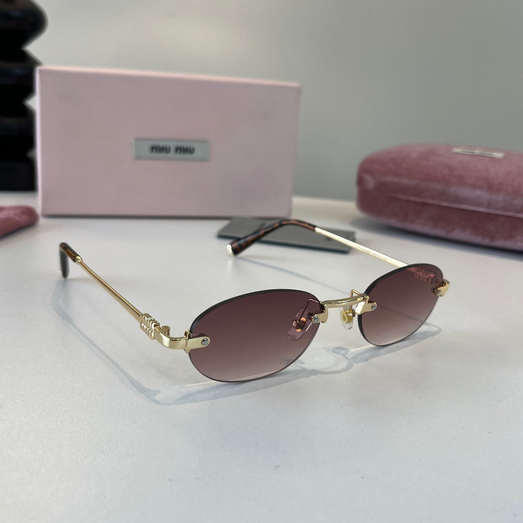 Miu Miu Metal Fashion Silver Lens Sunglasses for Men & Women - 449771