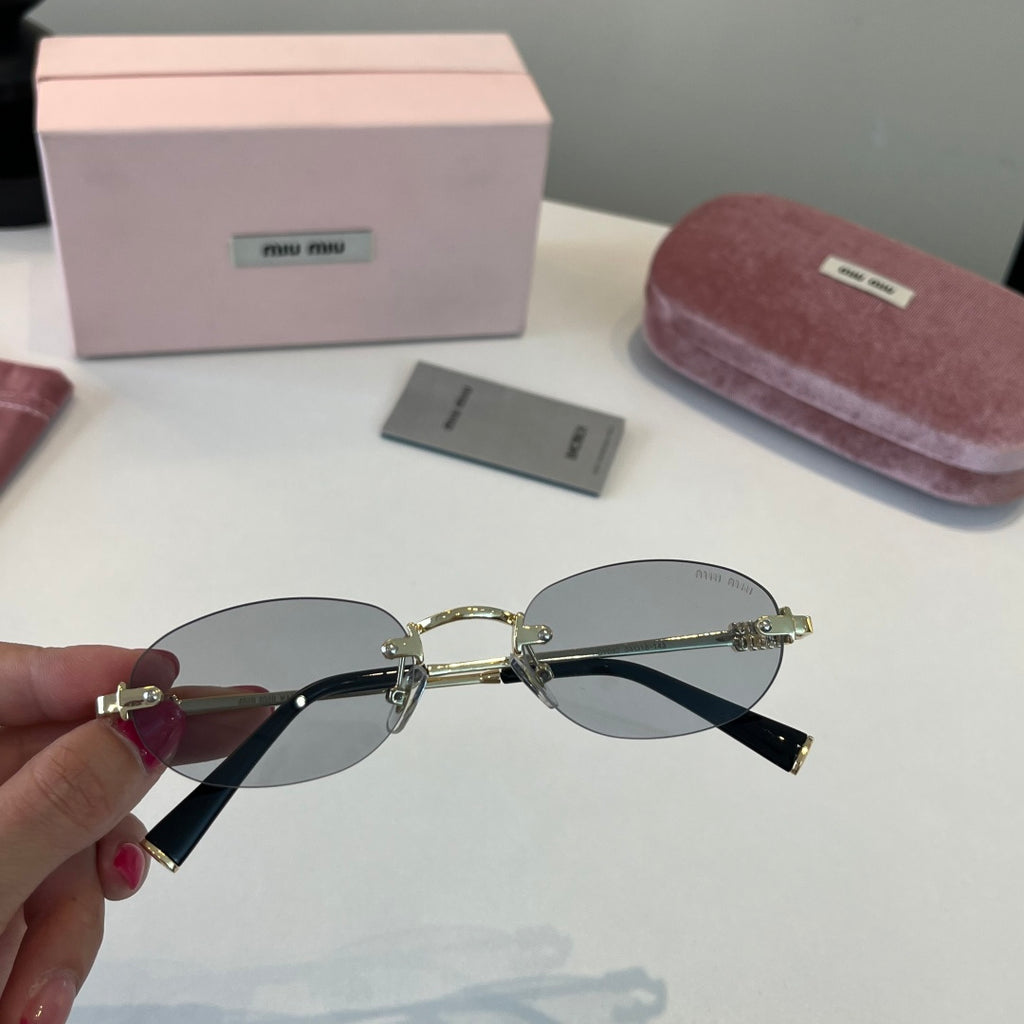 Miu Miu Metal Fashion Silver Lens Sunglasses for Men & Women - 449772 - detail image 5