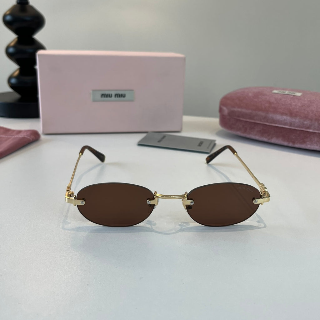 Miu Miu Metal Fashion Brown Lens Sunglasses for Men & Women - 449773 - detail image 2