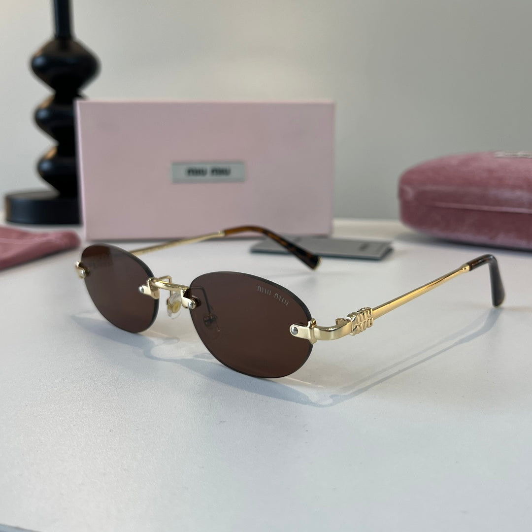 Miu Miu Metal Fashion Brown Lens Sunglasses for Men & Women - 449773 - detail image 3