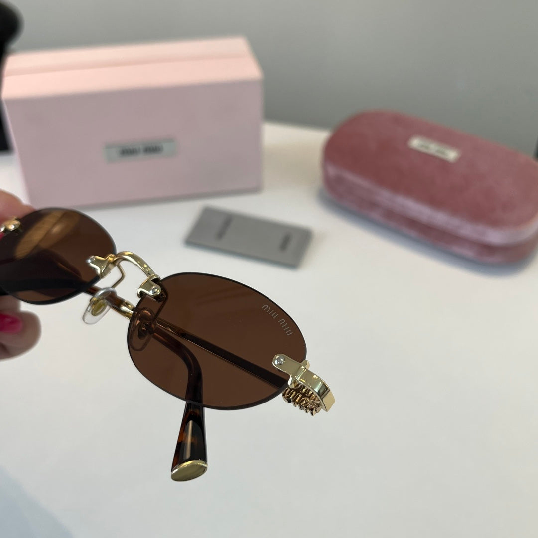 Miu Miu Metal Fashion Brown Lens Sunglasses for Men & Women - 449773 - detail image 5