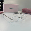 Miu Miu Metal Fashion Silver Lens Sunglasses for Men & Women - 449774