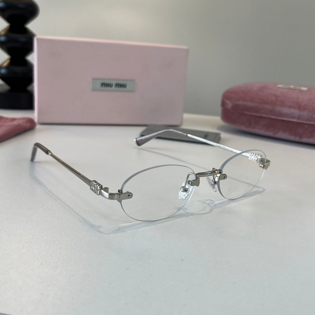 Miu Miu Metal Fashion Silver Lens Sunglasses for Men & Women - 449774