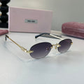 Miu Miu Metal Fashion Silver Lens Sunglasses for Men & Women - 449776