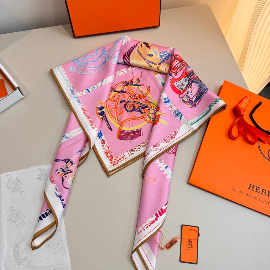 Hermès 90X90CM Fashion Pink Lens Sunglasses for Men & Women - detail image 3