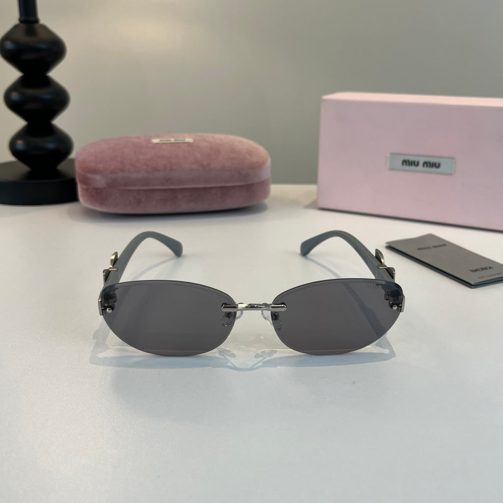 Miu Miu Cat-Eye Silver Lens Sunglasses for Men & Women - 466095 - detail image 2