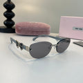 Miu Miu Cat-Eye Silver Lens Sunglasses for Men & Women - 466095