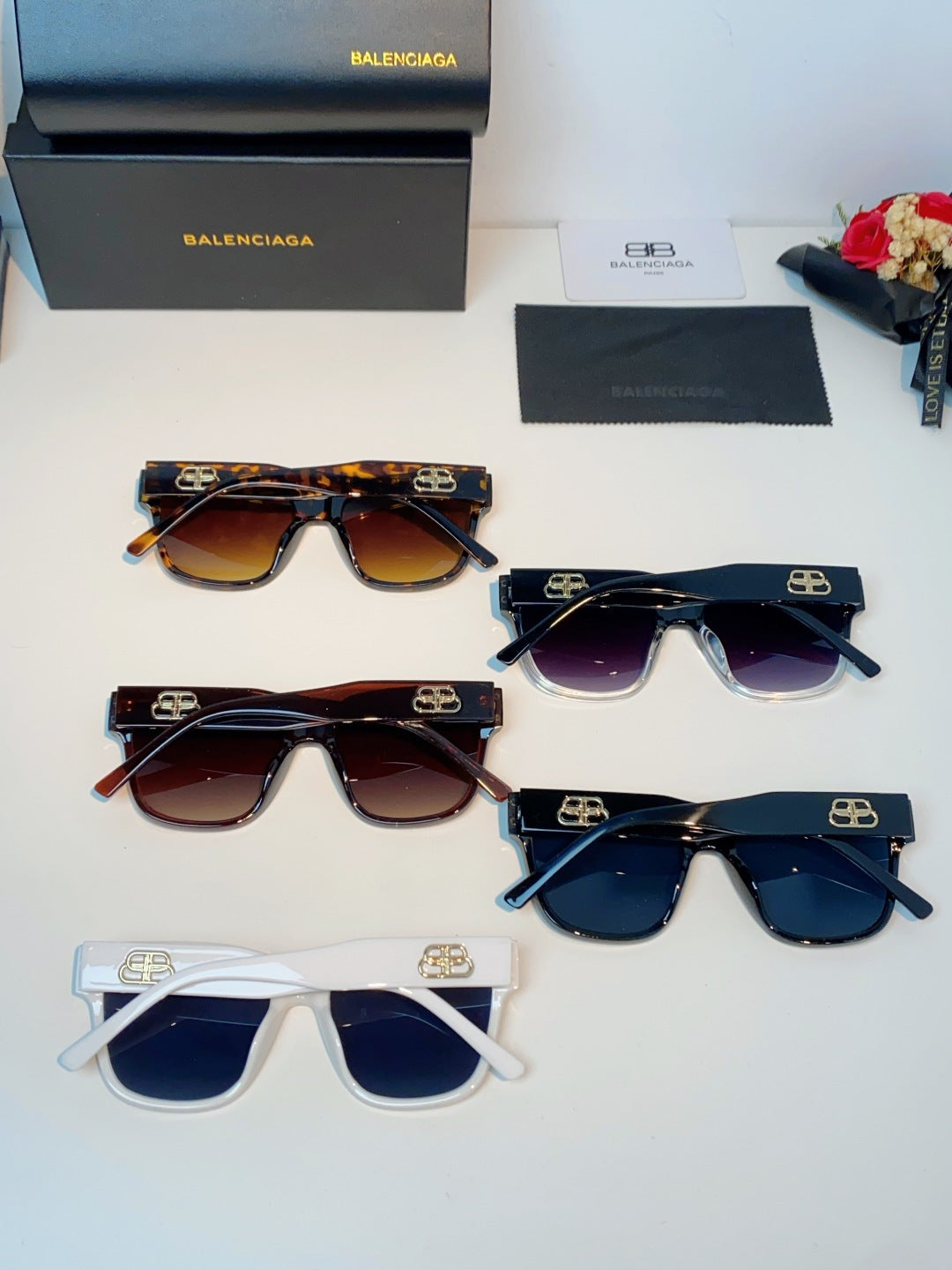 Balenciaga Fashion Red Lens Sunglasses for Men & Women - 358656 - detail image 13