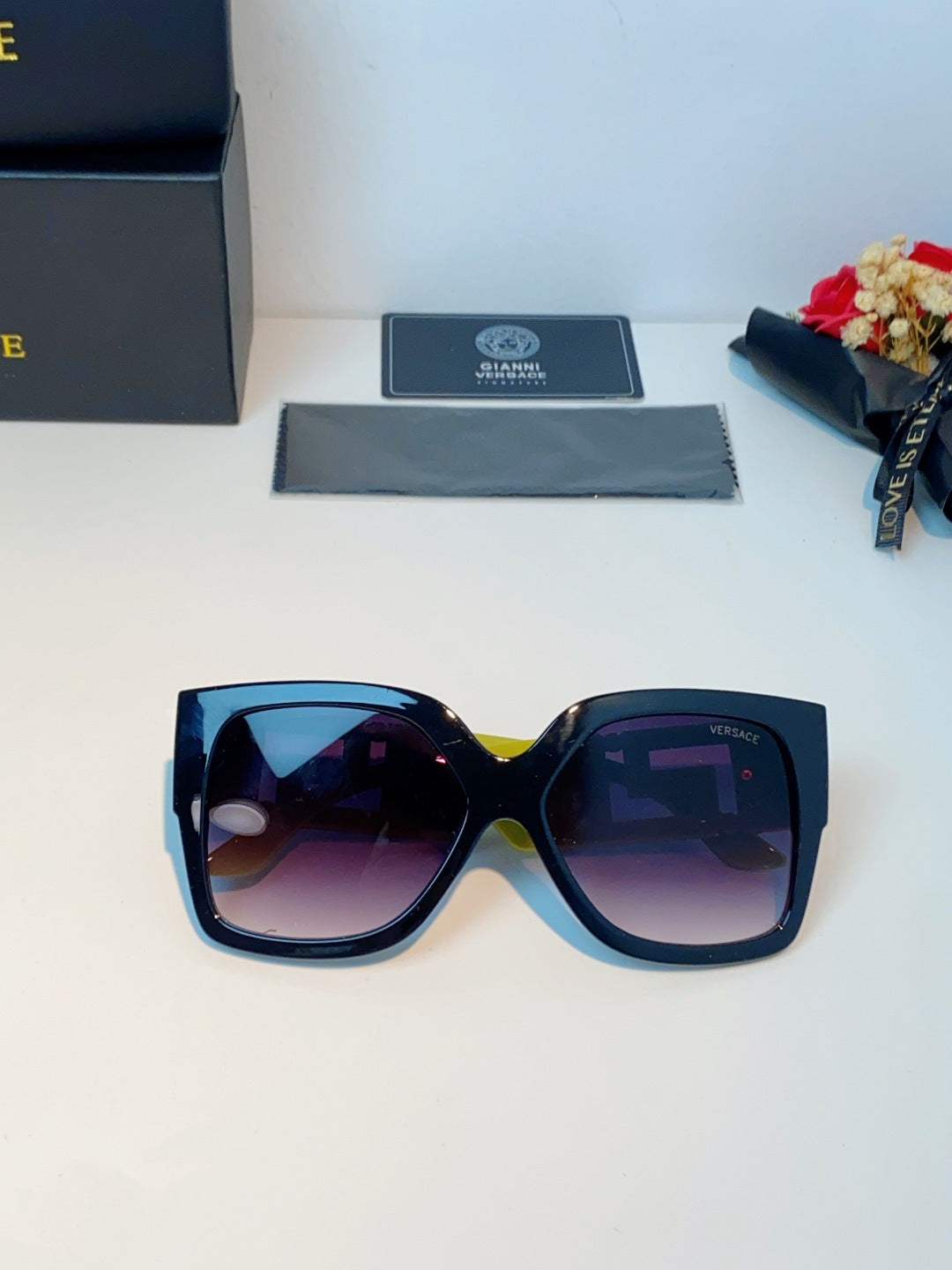 Versace Metal Square Purple Lens Sunglasses for Men & Women - 372482 - detail image 9