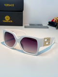 Versace Metal Square Purple Lens Sunglasses for Men & Women - 372484