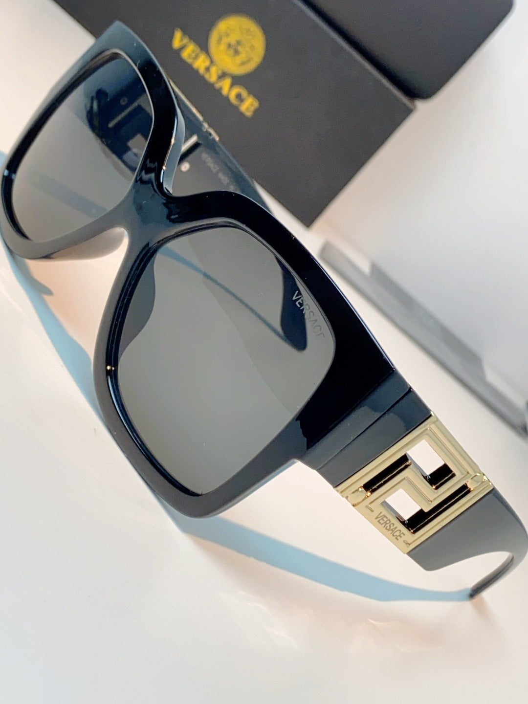 Versace Metal Square Blue Lens Sunglasses for Men & Women - 372485 - detail image 7