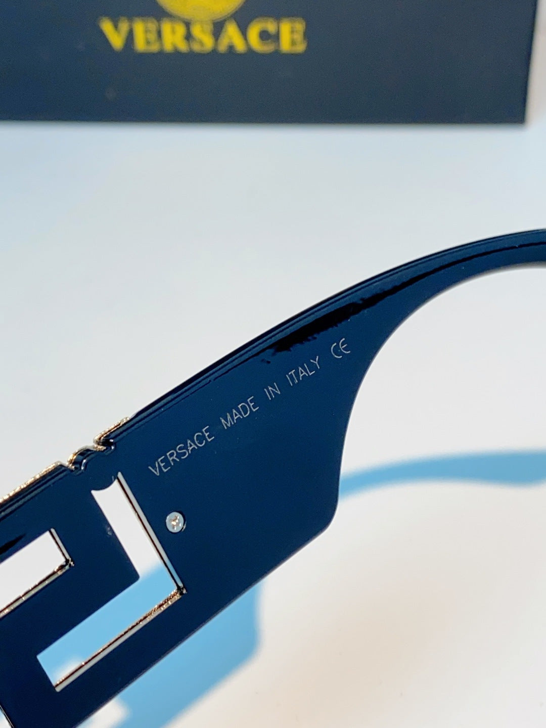 Versace Metal Square Blue Lens Sunglasses for Men & Women - 372485 - detail image 8