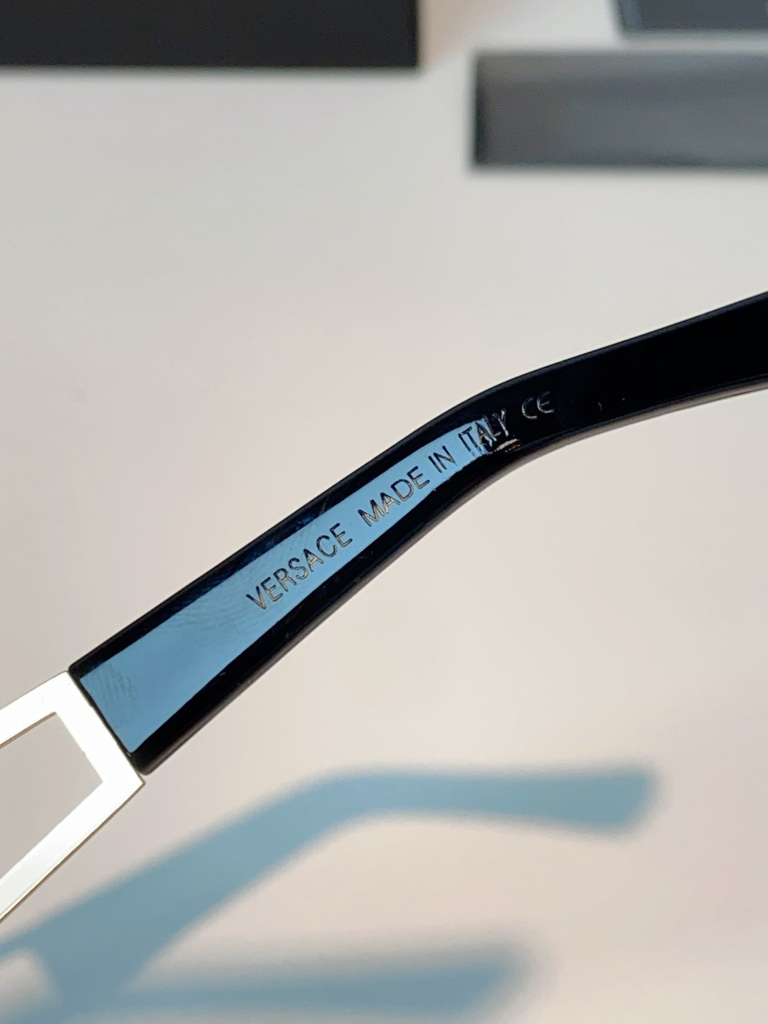Versace Metal Square Gold Lens Sunglasses for Men & Women - detail image 8