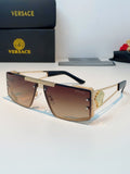 Versace Metal Square Brown Lens Sunglasses for Men & Women - 372497