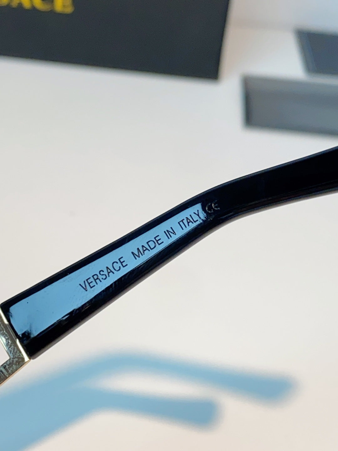 Versace Metal Square Blue Lens Sunglasses for Men & Women - 372498 - detail image 8