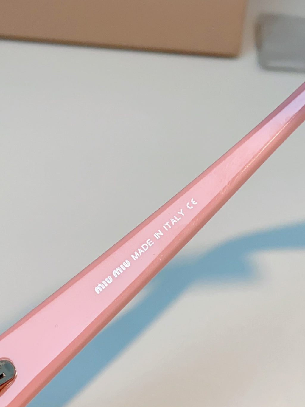 Miu Miu Metal Cat-Eye Pink Lens Sunglasses for Women - detail image 8