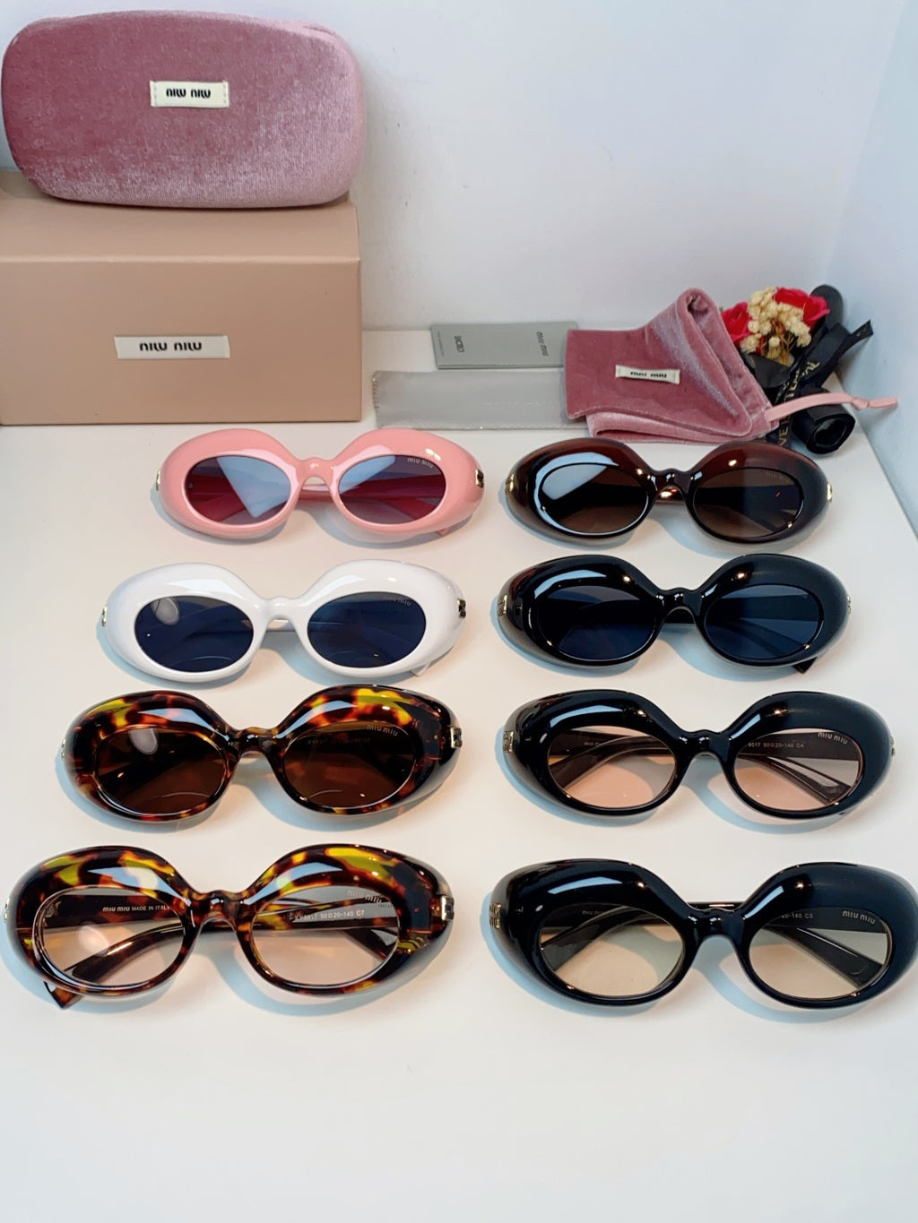 Miu Miu Metal Cat-Eye Black Lens Sunglasses for Women - 399260 - detail image 12