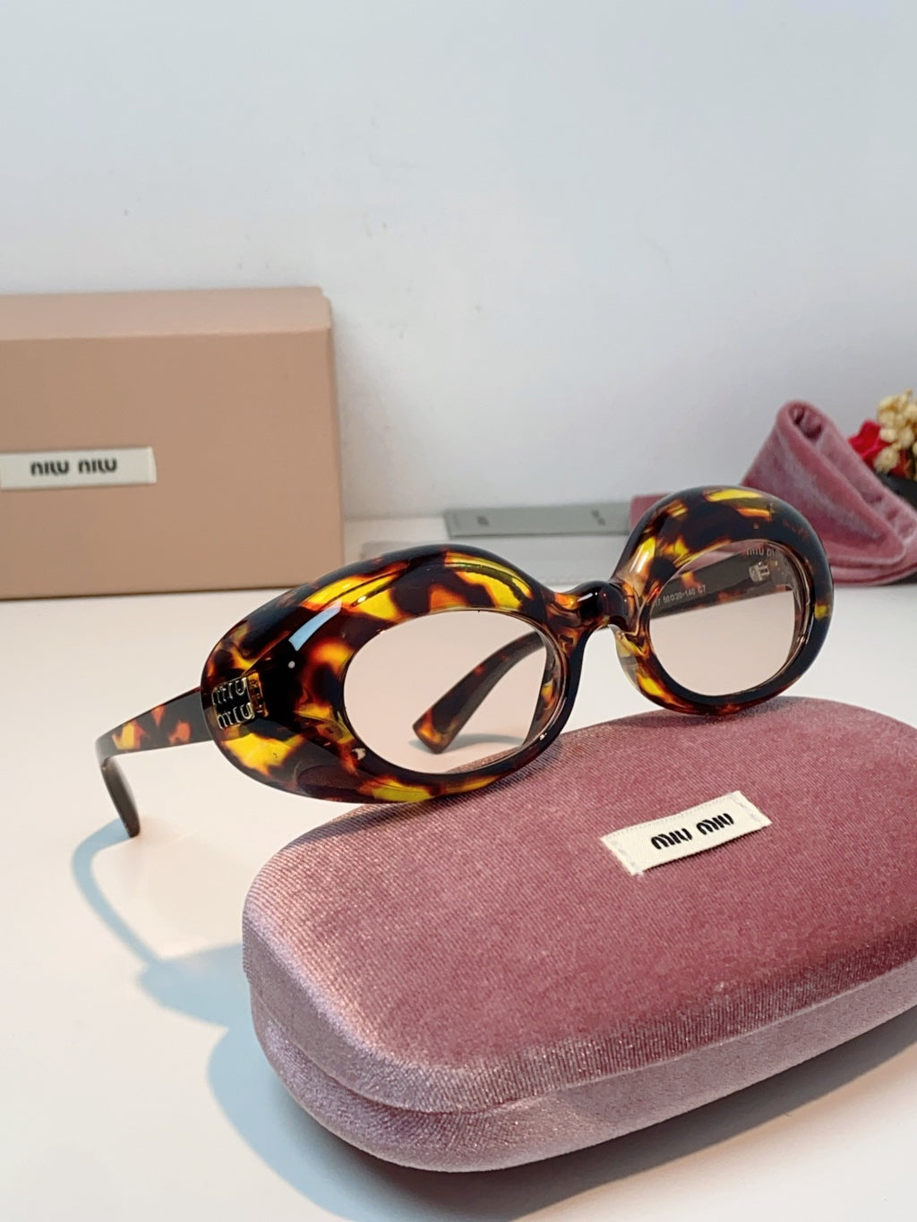 Miu Miu Metal Cat-Eye Black Lens Sunglasses for Women - 399259 - detail image 10