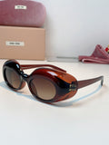 Miu Miu Metal Cat-Eye Black Lens Sunglasses for Women - 399260