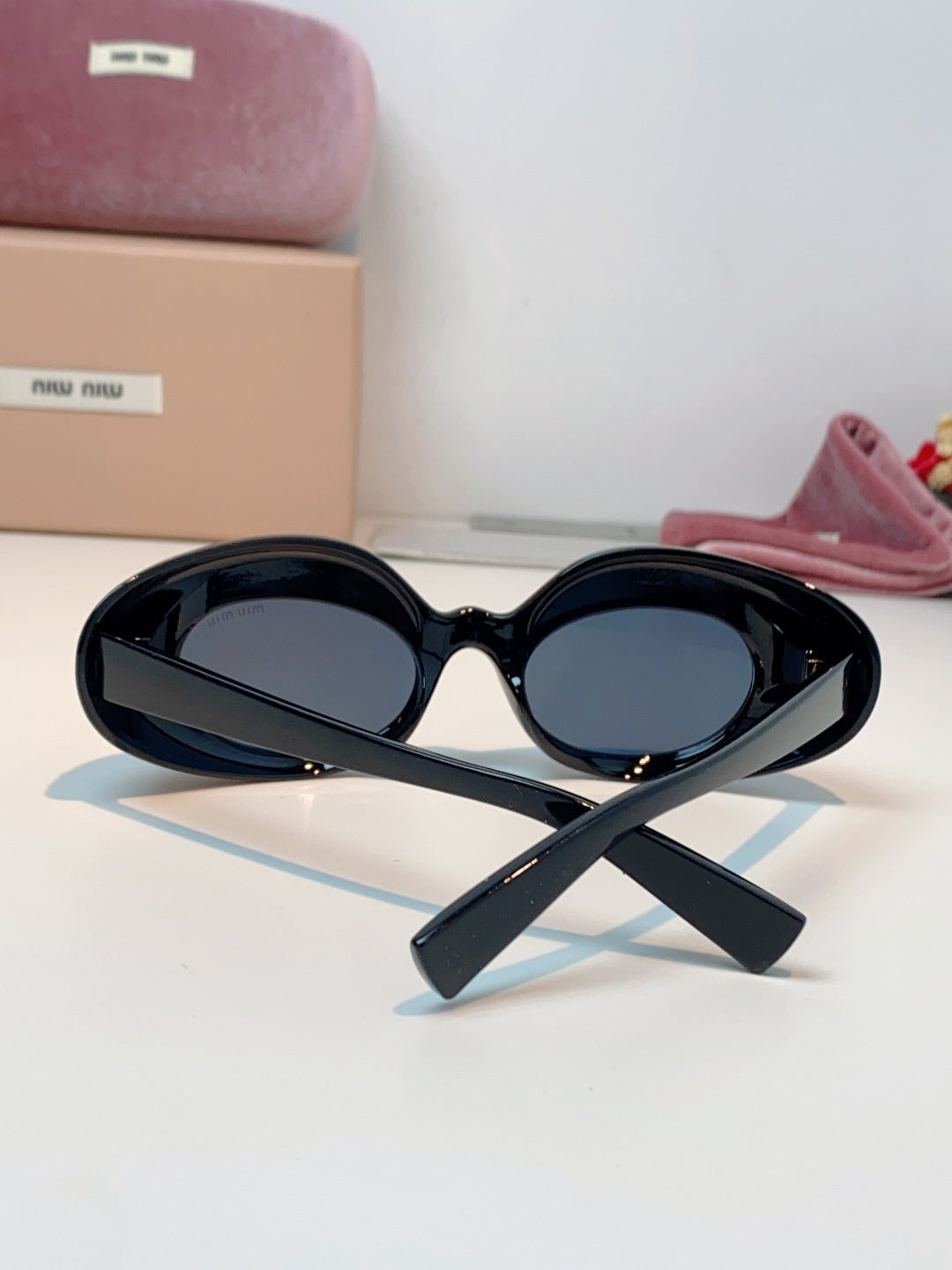 Miu Miu Metal Cat-Eye Black Lens Sunglasses for Women - 399261 - detail image 3