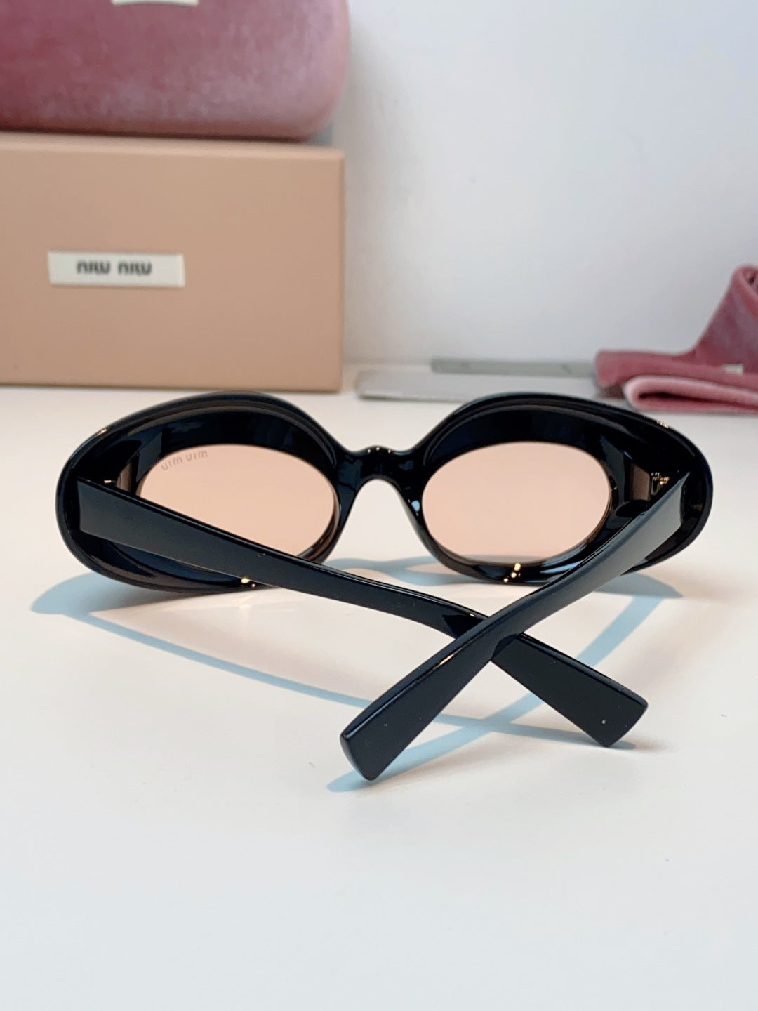 Miu Miu Metal Cat-Eye Black Lens Sunglasses for Women - 399262 - detail image 3