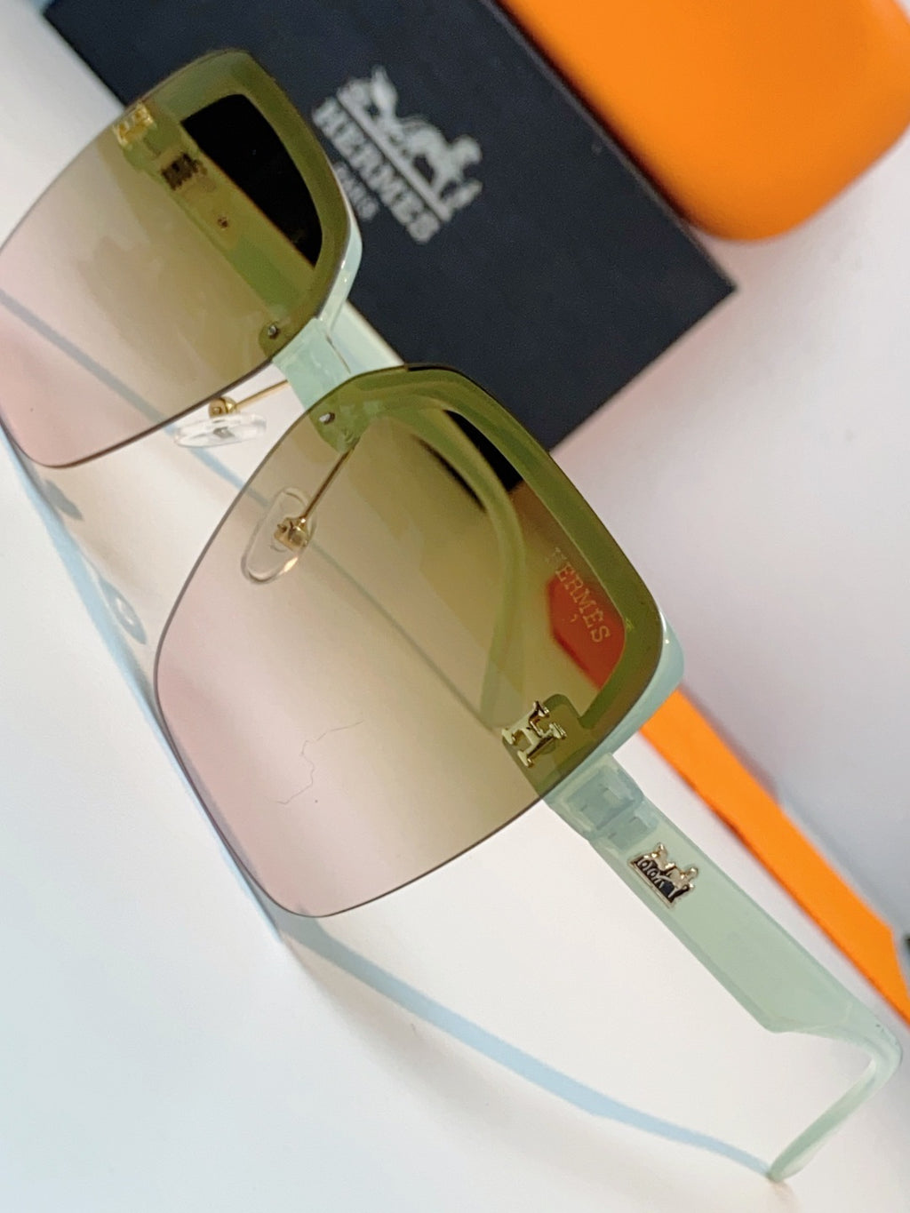 Hermès Lightweight Rimless Brown Lens Sunglasses for Men & Women - 416519 - detail image 7