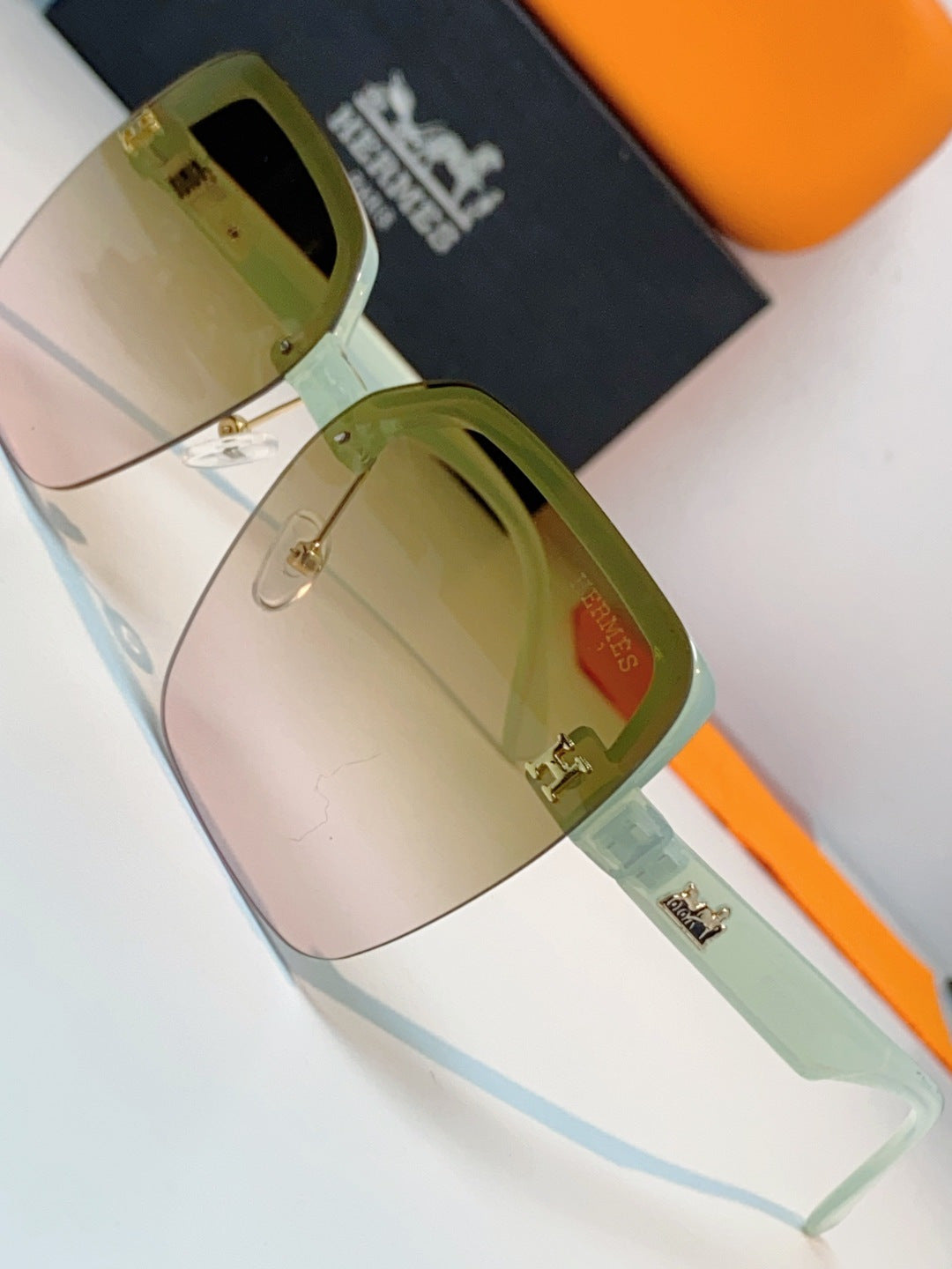 Hermès Lightweight Rimless Brown Lens Sunglasses for Men & Women - 416519 - detail image 7