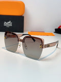 Hermès Lightweight Rimless Red Lens Sunglasses for Men & Women - 416520