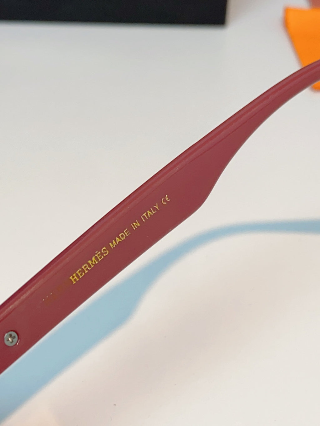 Hermès Lightweight Rimless Red Lens Sunglasses for Men & Women - detail image 8