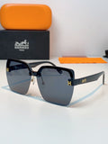 Hermès Lightweight Rimless Gray Lens Sunglasses for Men & Women