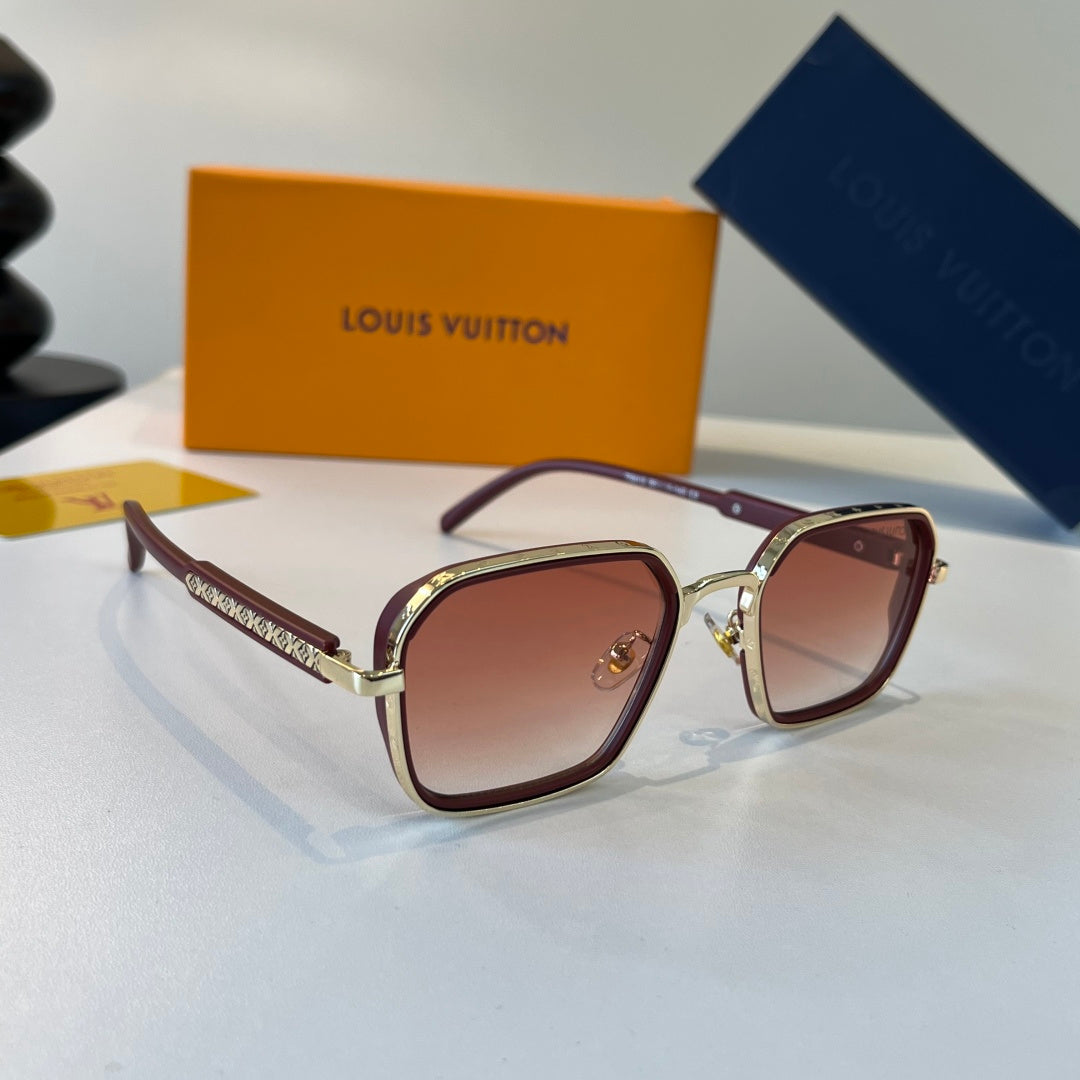 Louis Vuitton Fashion Red Lens Sunglasses for Men & Women - 414762
