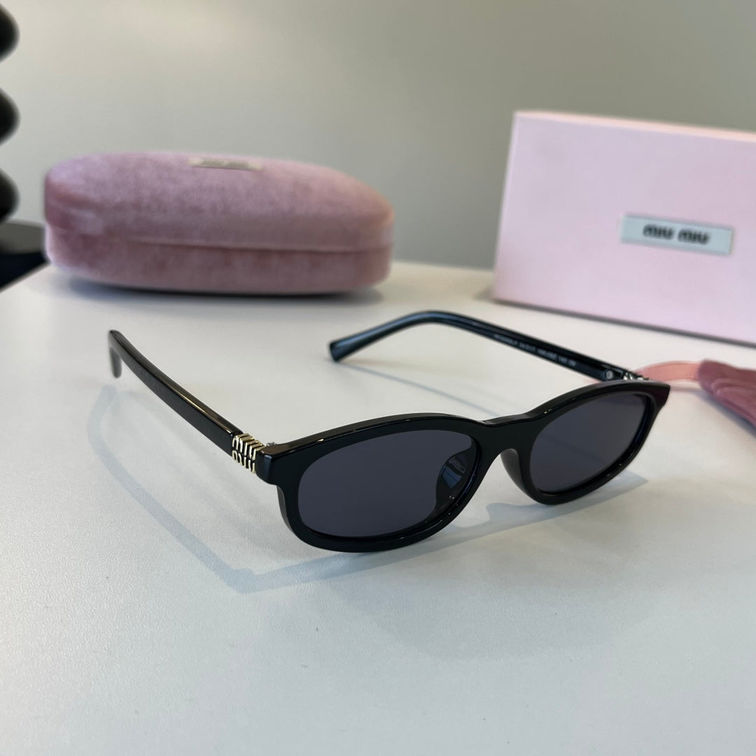 Miu Miu Cat-Eye Silver Lens Sunglasses for Men & Women - 382939