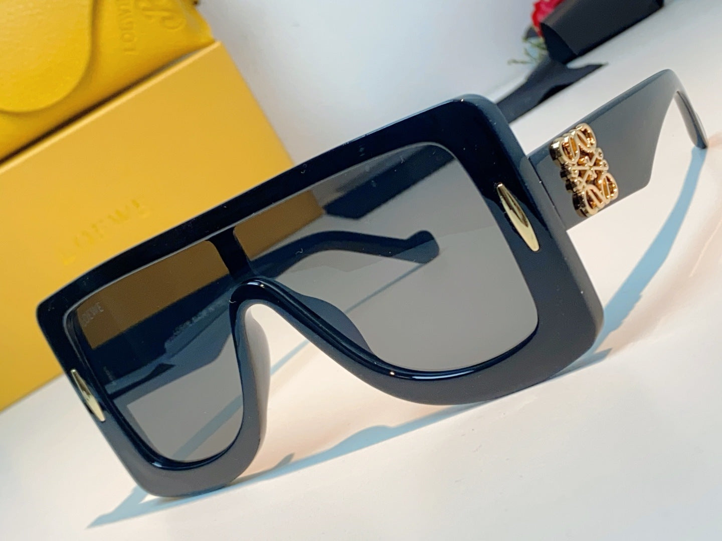 Loewe Metal Square Black Lens Sunglasses for Men & Women - detail image 7