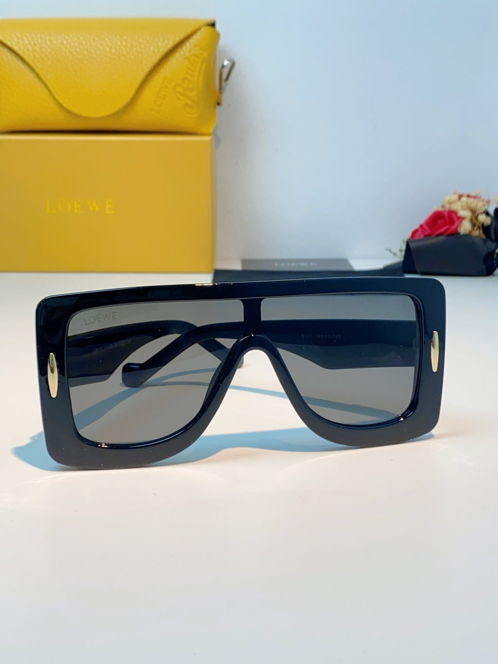 Loewe Metal Square Black Lens Sunglasses for Men & Women - detail image 2