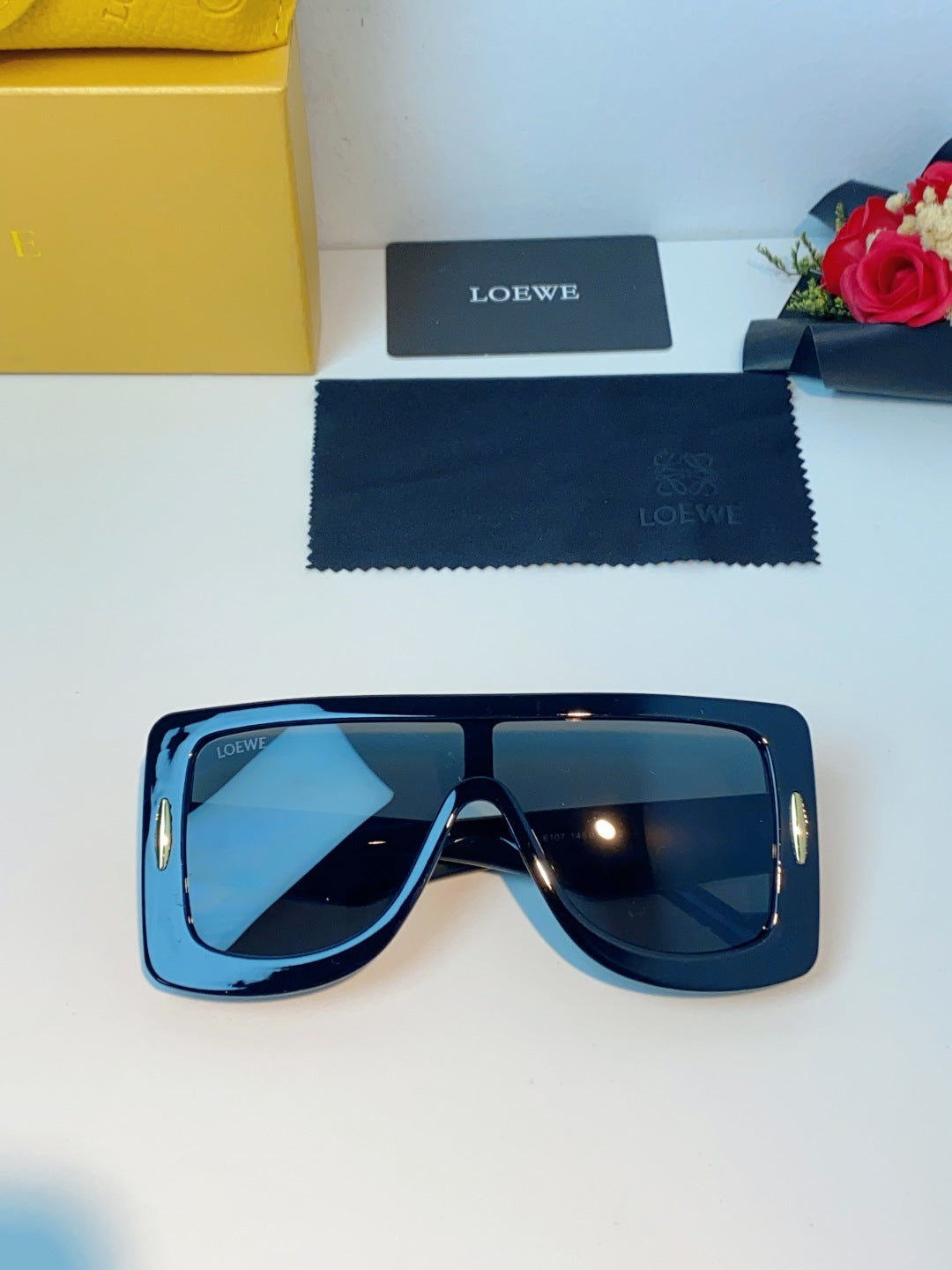 Loewe Metal Square Black Lens Sunglasses for Men & Women - detail image 10