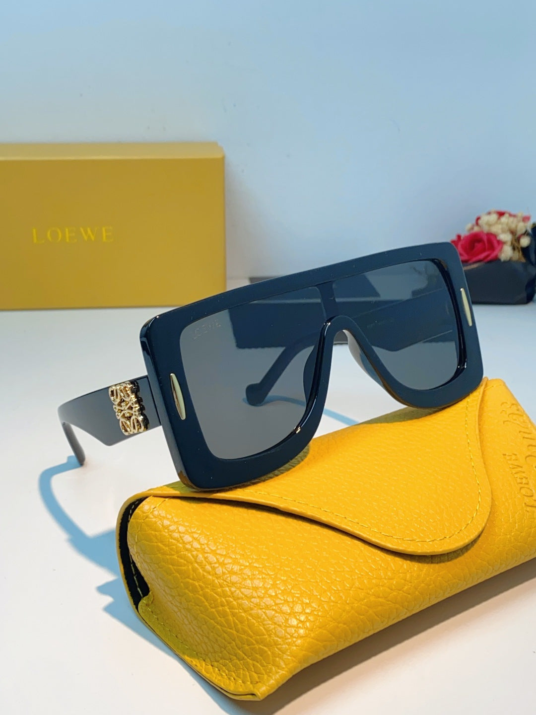 Loewe Metal Square Black Lens Sunglasses for Men & Women - detail image 11