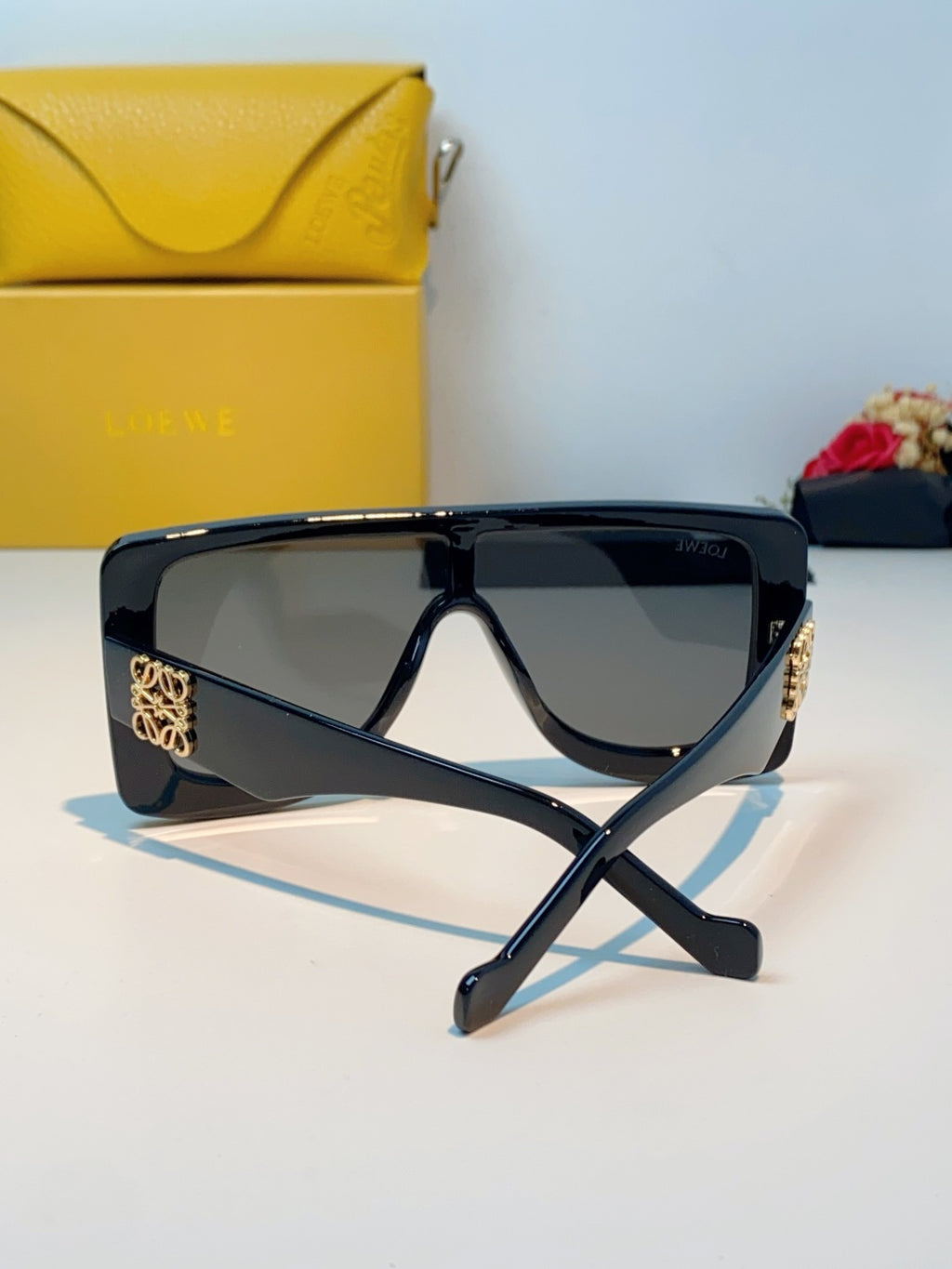 Loewe Metal Square Black Lens Sunglasses for Men & Women - detail image 3