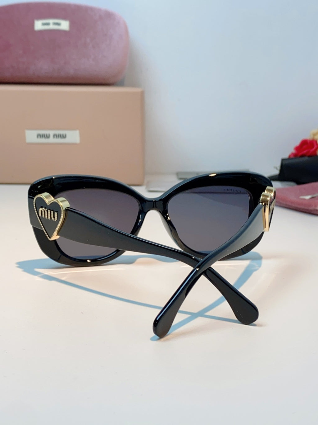Miu Miu Cat-Eye Black Lens Sunglasses for Men & Women - 466153 - detail image 3
